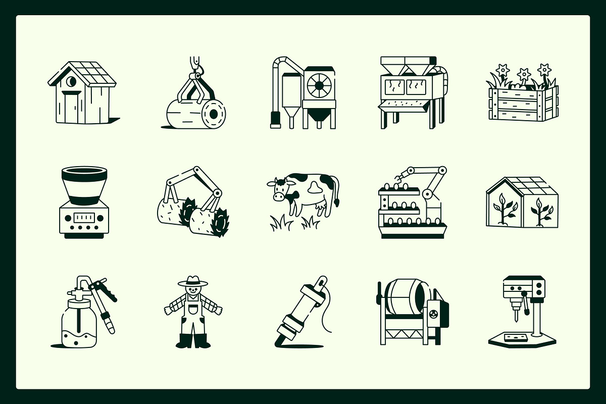 Farming Drawing Illustration Set, an Outline Icon by Vectors Market (Photo 6 of 8)