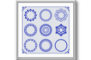 Vintage Big Set of Round Vector, a Decorative Illustration by FineArtStudio (Thumbnail 3 of 3)