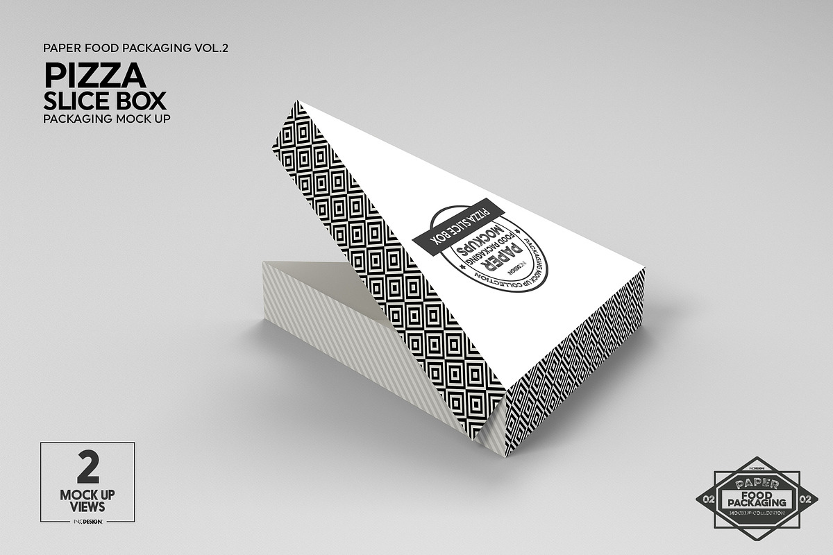 Pizza Slice Box Packaging Mockup, a Cups & Container Mockup by INCDesign (Photo 6 of 9)