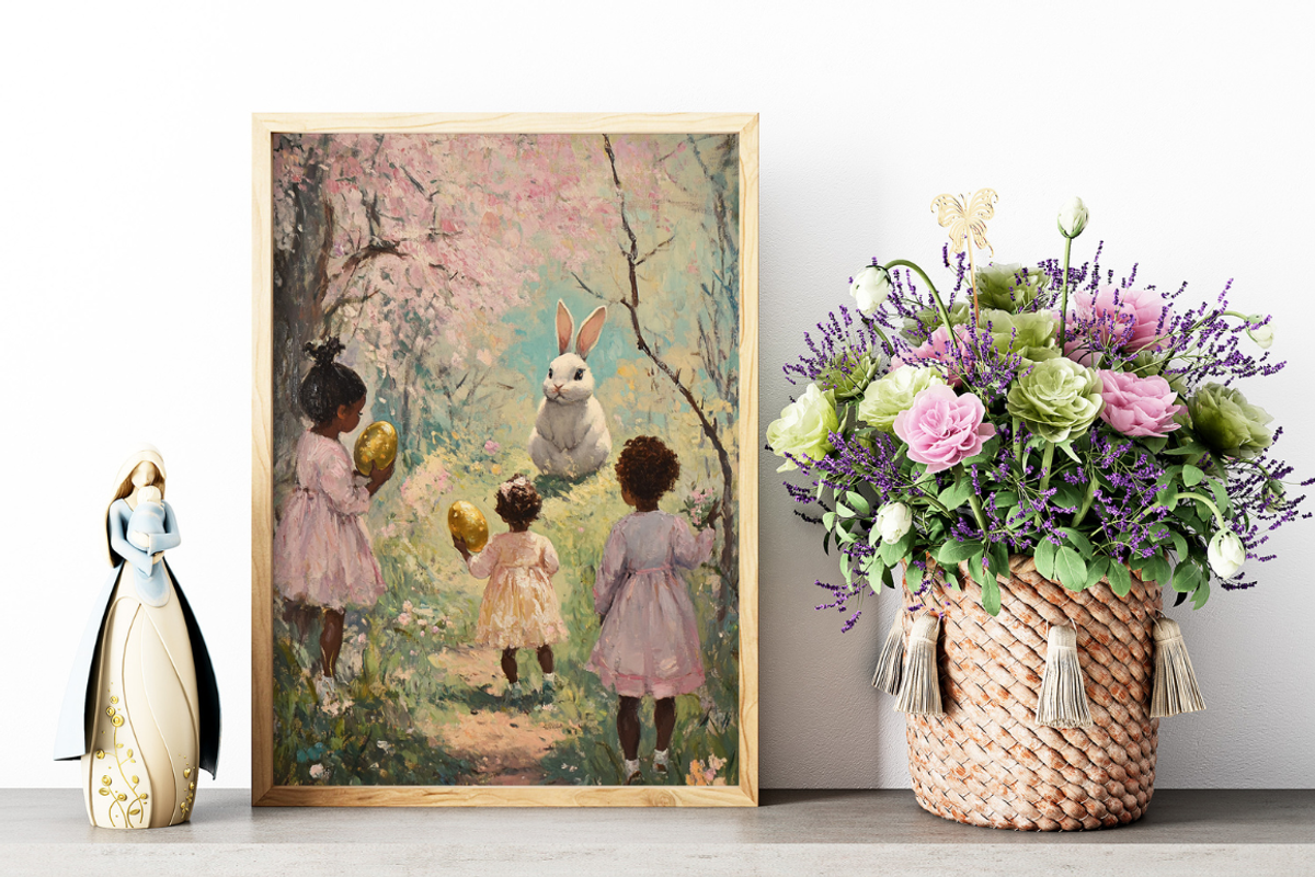 Vintage Easter Wall Art Bundle, an Illustration by PrintablesByFranklyn (Photo 8 of 10)