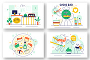 10 Sushi Bar Illustration, a Food Illustration by denayunebgt (Thumbnail 3 of 4)