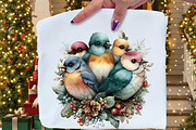 Christmas Birds Clipart, an Illustration by Craft Nest (Thumbnail 3 of 7)
