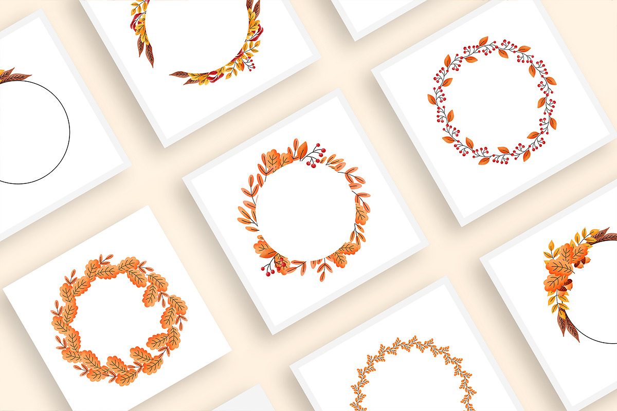 Autumn Leaves Watercolor vector set, a Pattern Graphic by alia.kurianova (Photo 7 of 9)
