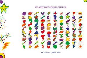 Sticker Pack Hand Drawn Vector Png