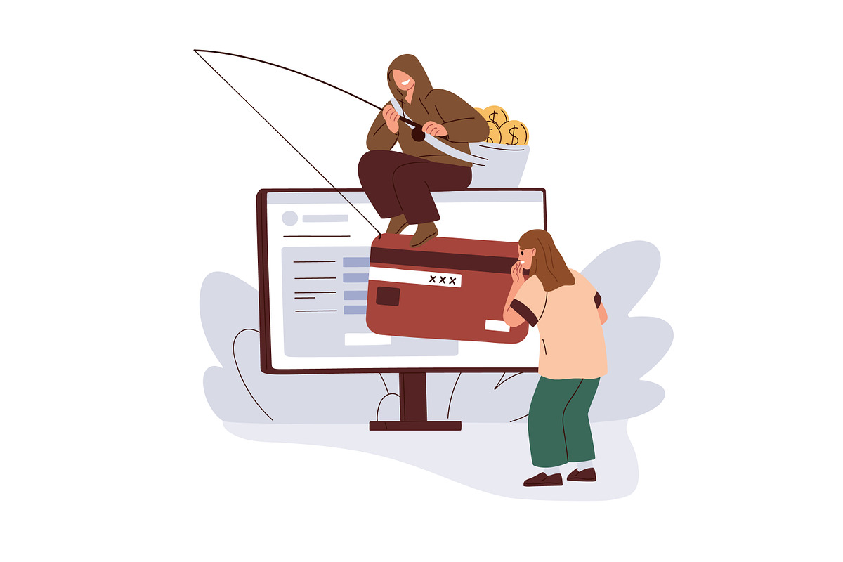 Internet fraud and scam concept set, a Technology Illustration by Good Studio (Photo 5 of 7)