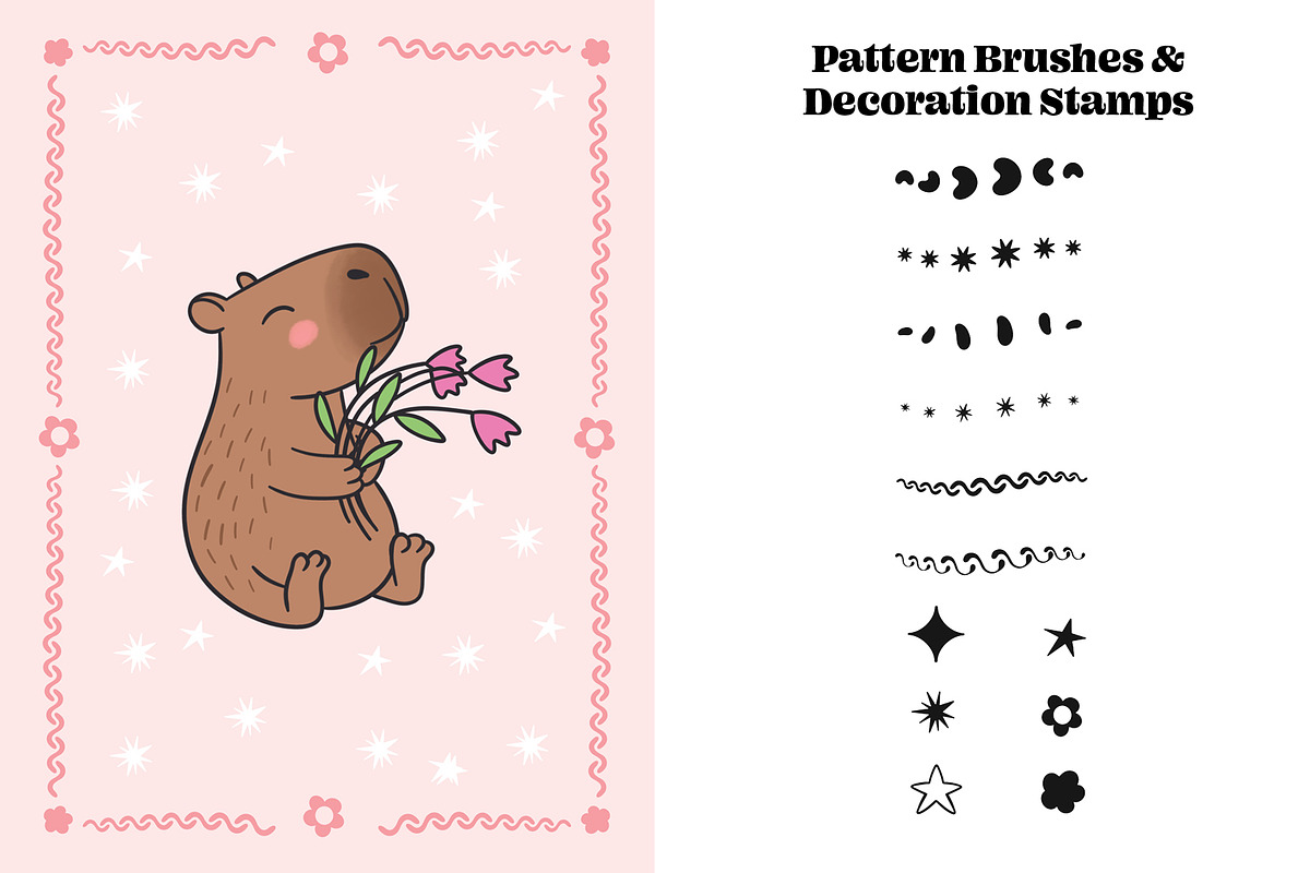Capybara Days for Procreate, a Brush Add-On by Pencil Twist (Photo 6 of 9)