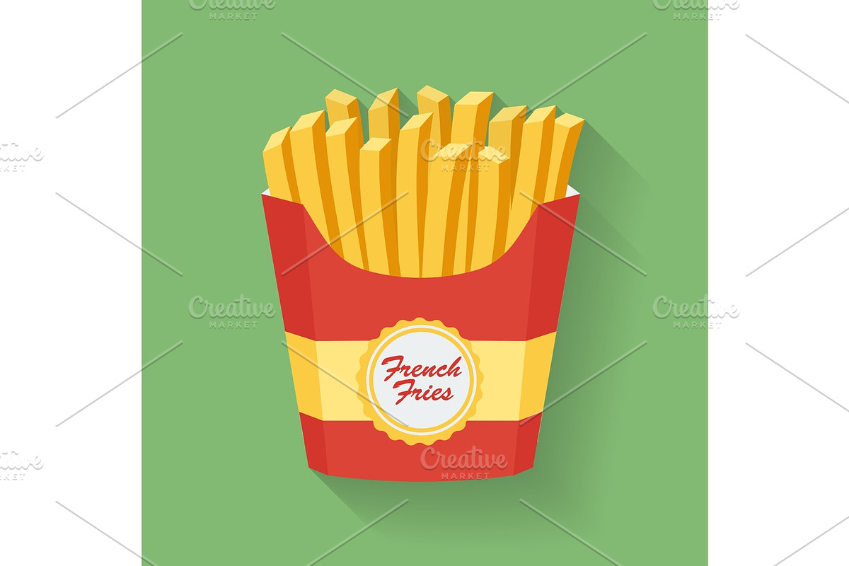 Icon of French fries, a Food Illustration by Vector Shop