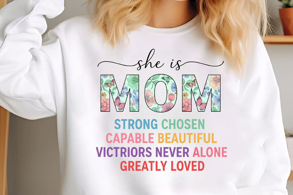 She is Mom Mother's Day PNG Sublimat, an Illustration by Designking (Photo 2 of 6)