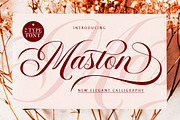 Maston, a Script Font by Mastertype (Thumbnail 2 of 15)