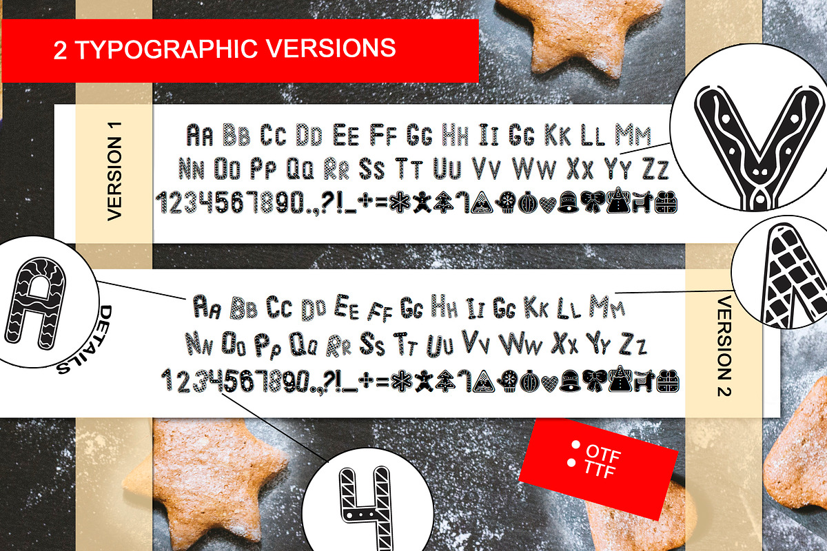 SALE! Gingerbread font - display, a Symbol Font by Fli Store (Photo 2 of 9)