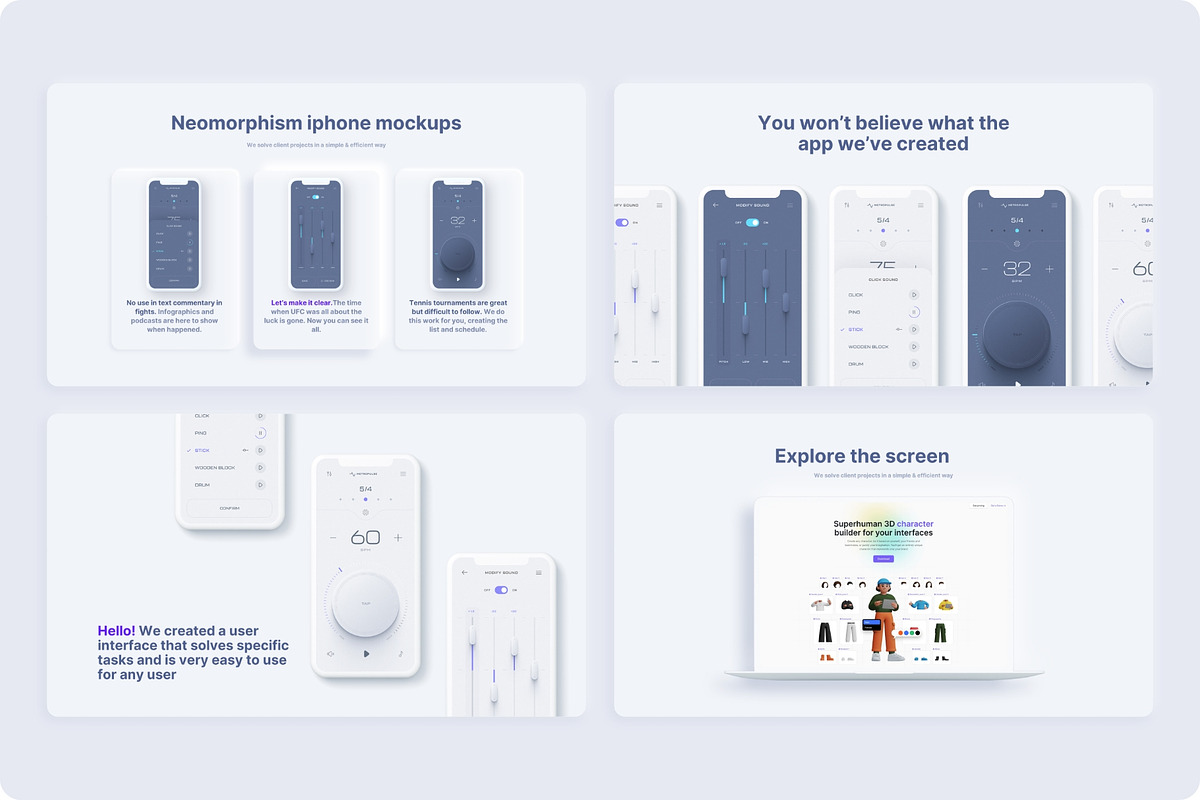 Neumorphic Presentation Template, a Presentation Template by TemplateZuu (Photo 37 of 48)