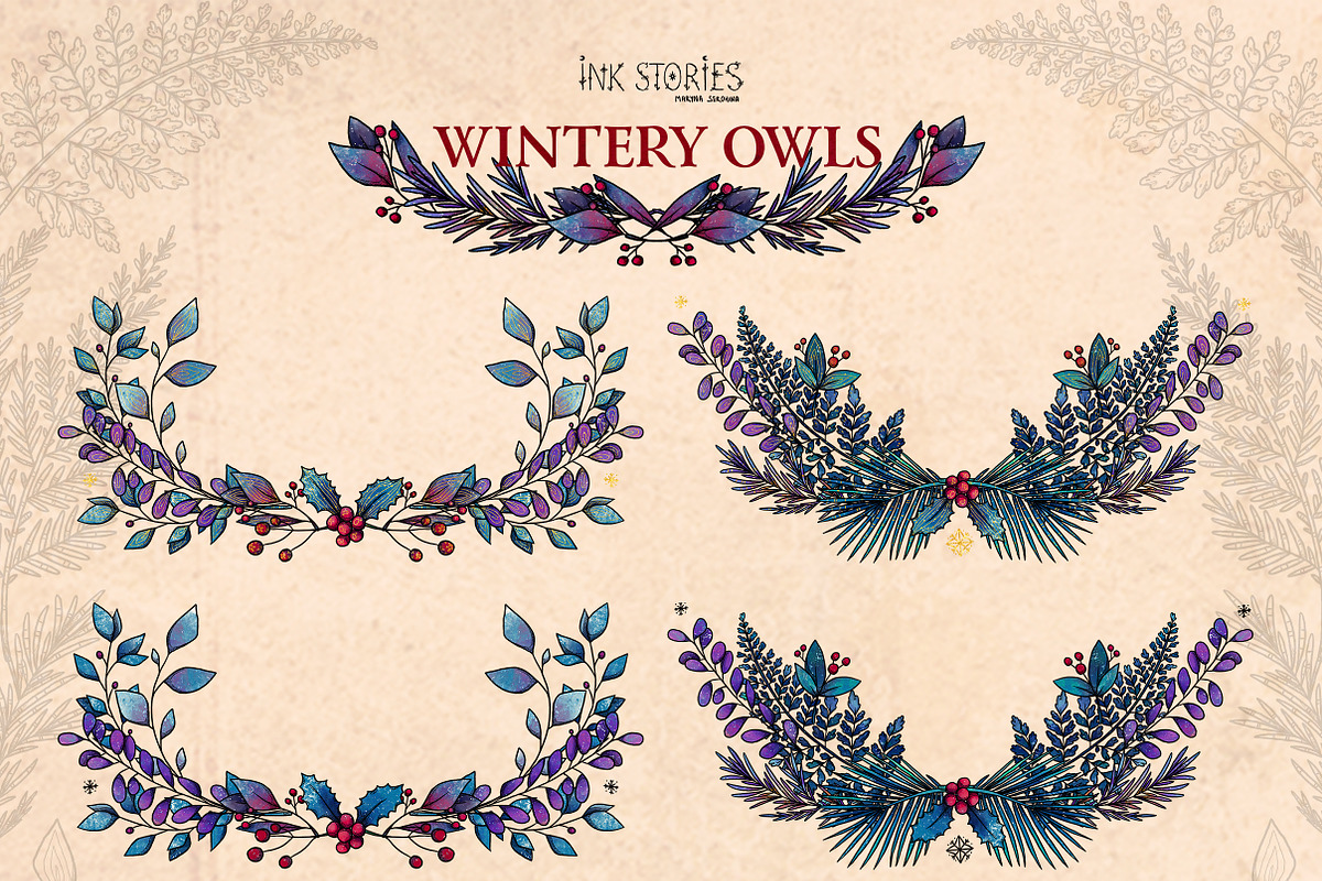 Wintery Owls, an Animal Illustration by Ink Stories (Photo 25 of 26)