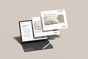 Tablet Screen Website Mockup, a Wearable Device Mockup by graphicsecond (Thumbnail 4 of 6)