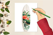 Watercolor Beach Clipart Set, an Illustration by DreamCafeArt (Thumbnail 4 of 6)
