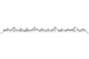 Mountain ridge outline vector. Long, an Animal Illustration by GraphiShop