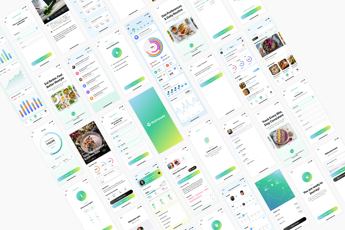 Diet & Meal Planner App, an UI Kit Template by flr.24 (Photo 2 of 2)