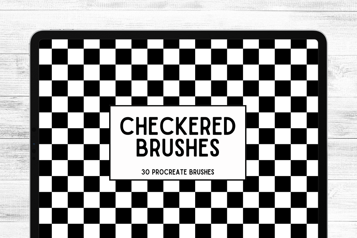 30 Checkered Procreate Brushset, a Brush Add-On by palmettosvg (Photo 1 of 4)