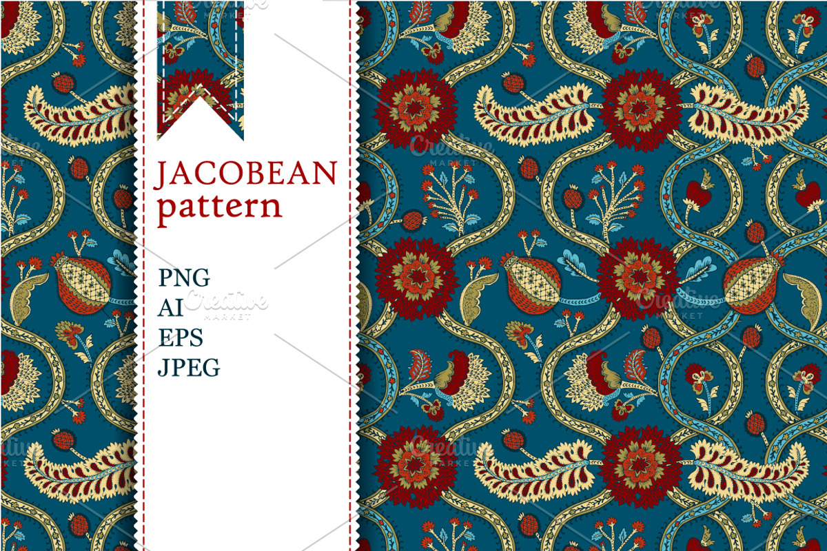 Jacobean pattern, a Pattern Graphic by Ivchenko design (Photo 1 of 3)
