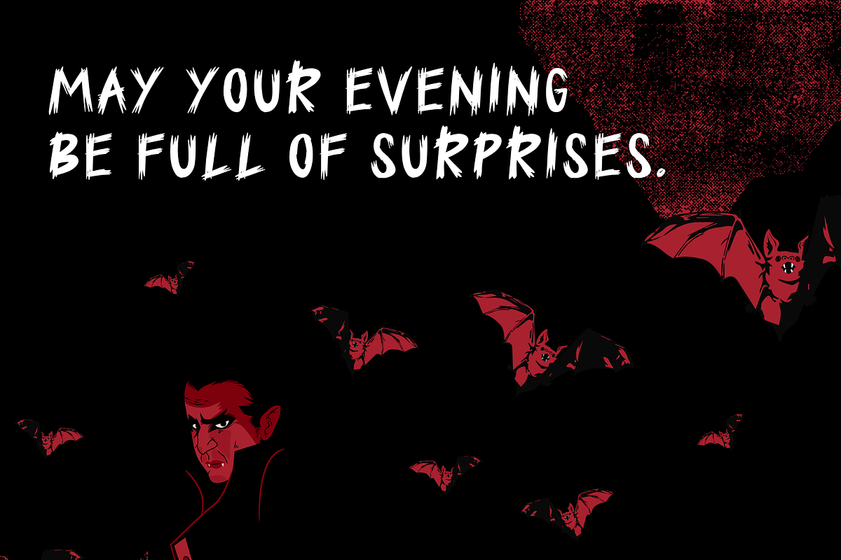 Dracula is a cool Halloween font, a Sans Serif Font by Brown Cupple (Photo 2 of 7)