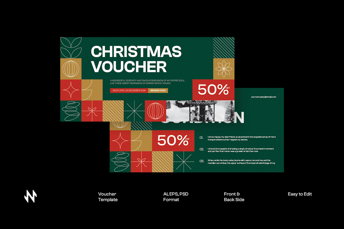 Christmas Sale Voucher, a Card Template by Neermana (Photo 1 of 4)