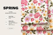 SPRING Flower Patterns & Clip Arts, an Object Graphic by Artflorara (Thumbnail 2 of 9)