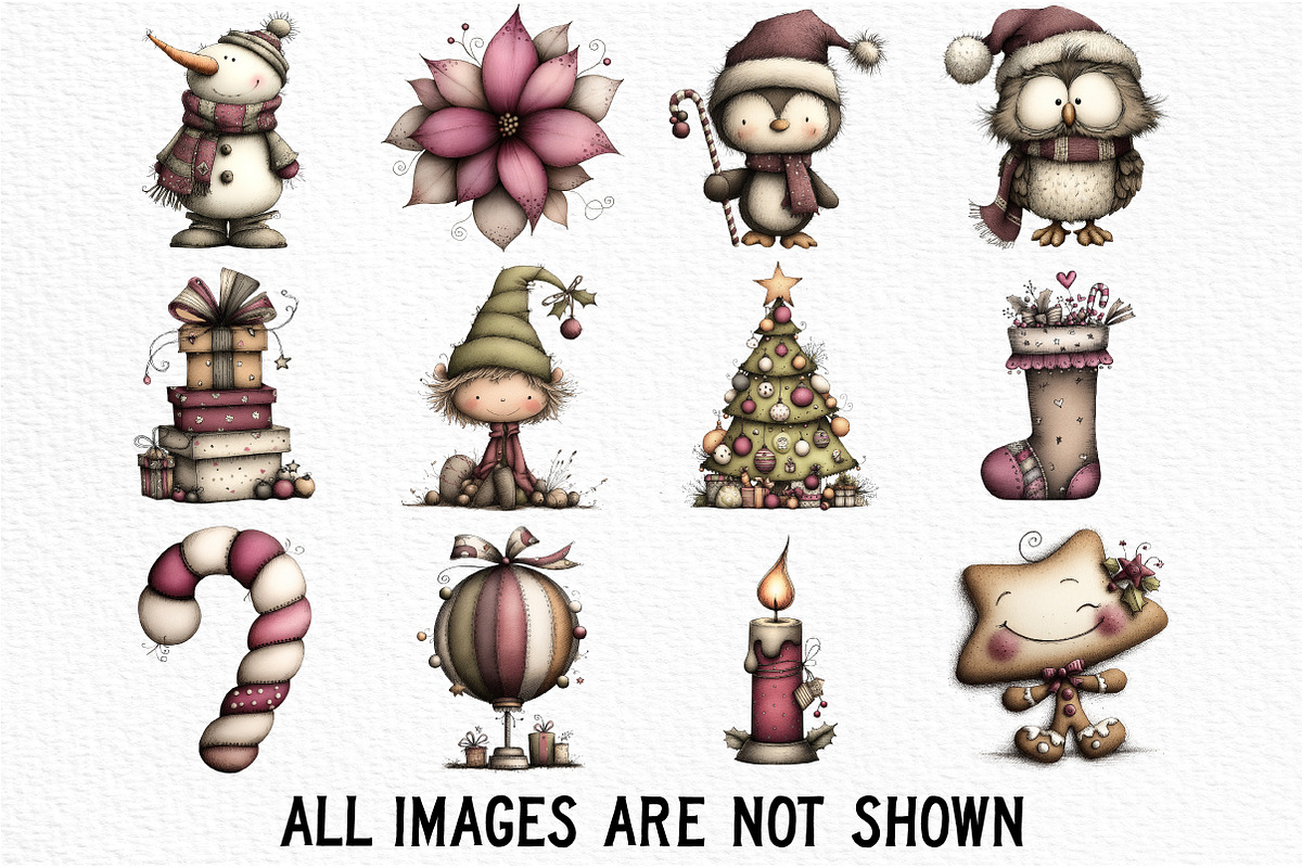 Quirky Holiday Christmas Clipart, an Illustration by Craft Nest (Photo 3 of 6)