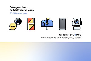 50 Communication Icons