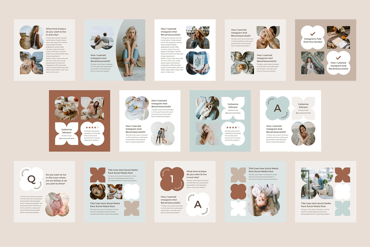 Instagram Template Canva Post Mint, a Social Media Template by Keikoya (Photo 5 of 11)