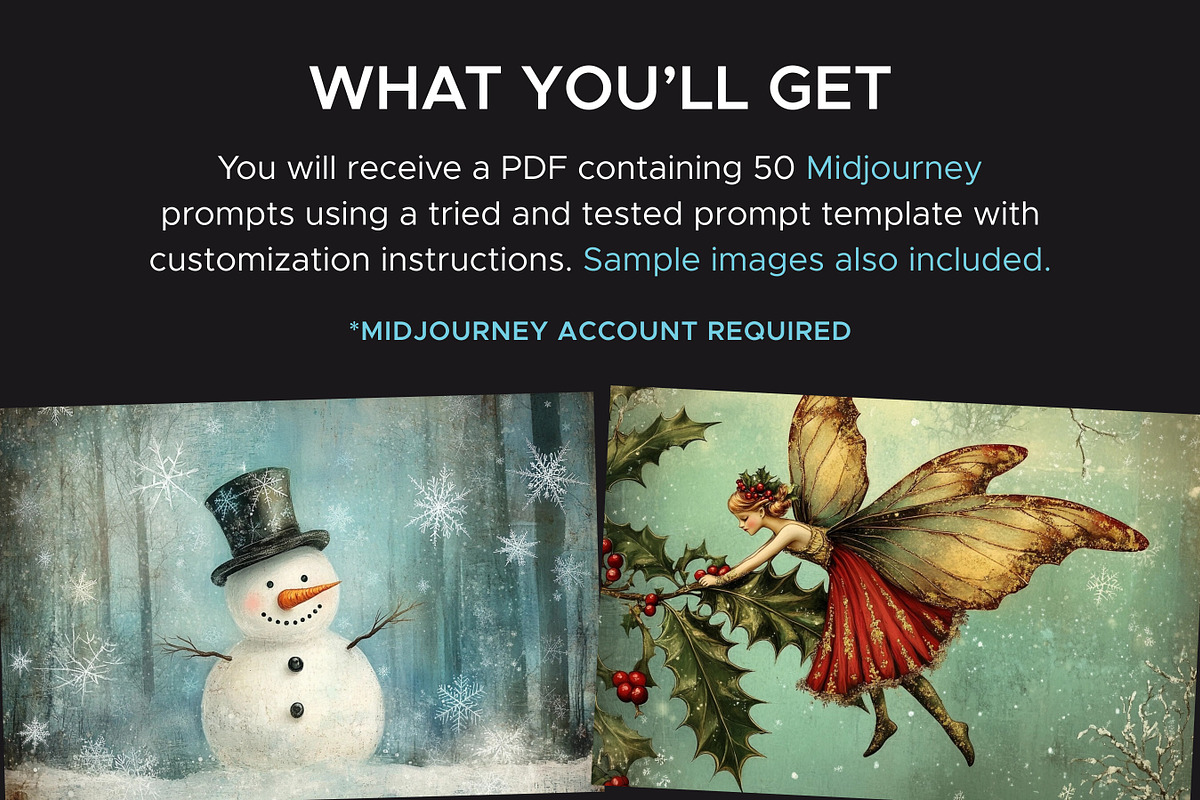 50 Whimsical Christmas Prompts, an Object Graphic by MadeByAI Studio (Photo 2 of 6)
