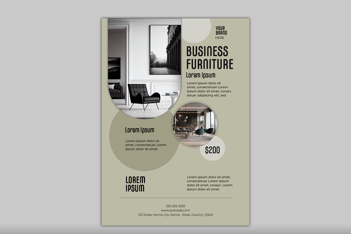 Modern Furniture Marketing Flyer, a Templates & Theme by studiogstock (Photo 2 of 3)