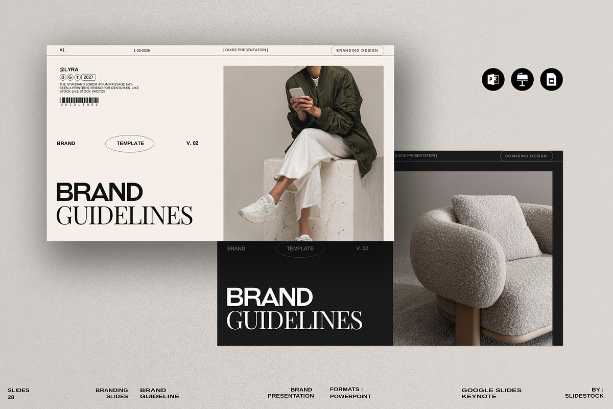 Brand Guidelines Template, a Presentation Template by slidestock55 (Photo 1 of 12)