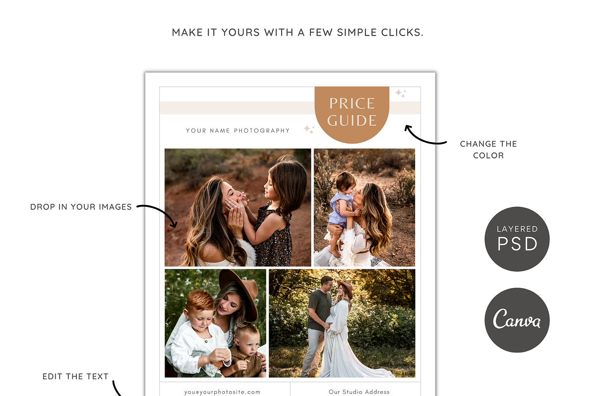 Photography Price Guide Template, a Flyer Template by Sweet Little Muse (Photo 3 of 4)