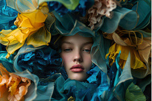 A model showcases a captivating look, a Beauty & Fashion Photo by Lermont51