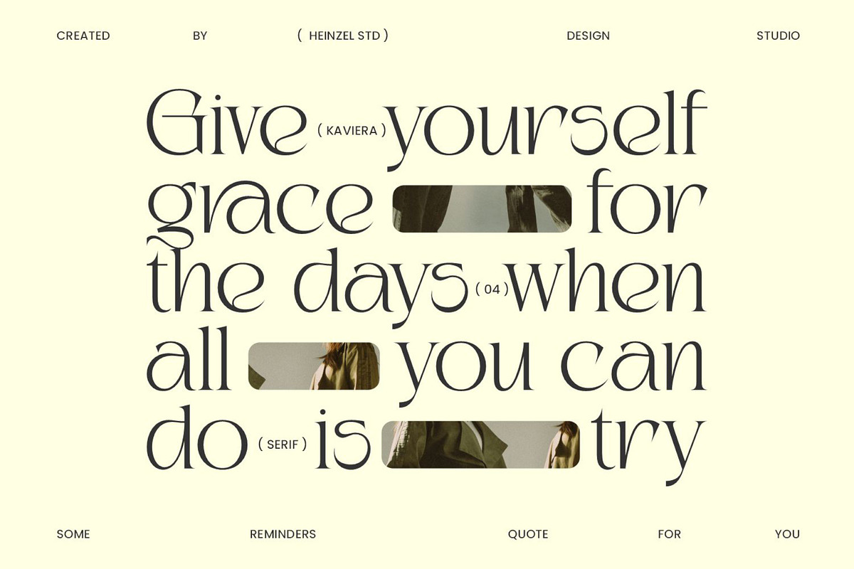 Kaviera Modern Stylish Serif Font, a Serif Font by Heinzel Std (Photo 4 of 17)