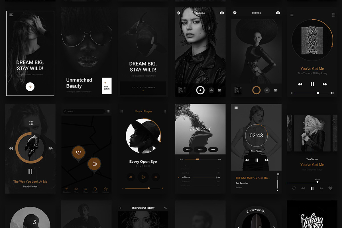 Gold & Coal - UI Kit, an UI Kit Template by Studio Dusk (Photo 9 of 15)