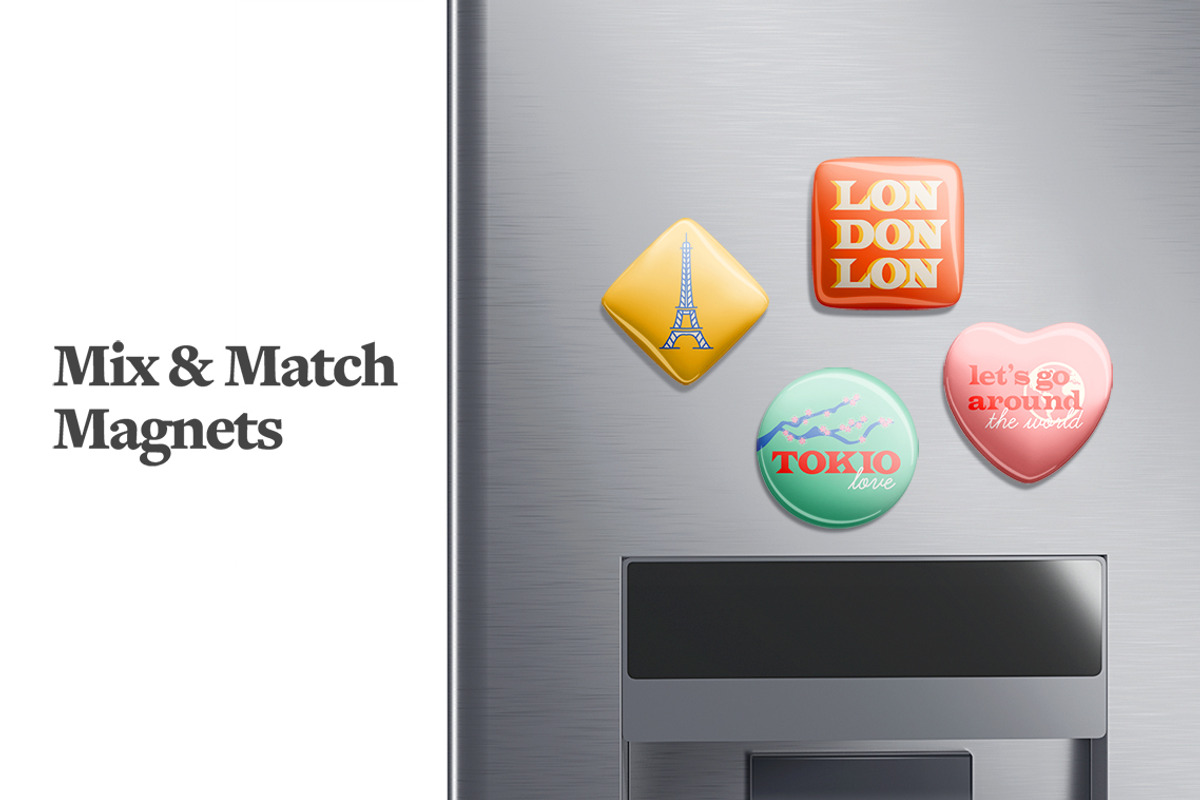 Fridge Magnet Mockups, a Product Mockup by rebrandy (Photo 5 of 11)