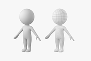 Cute Stickman In A-Pose CAT Rig, a Characters & Person 3D Model by VK Studio (Thumbnail 2 of 19)