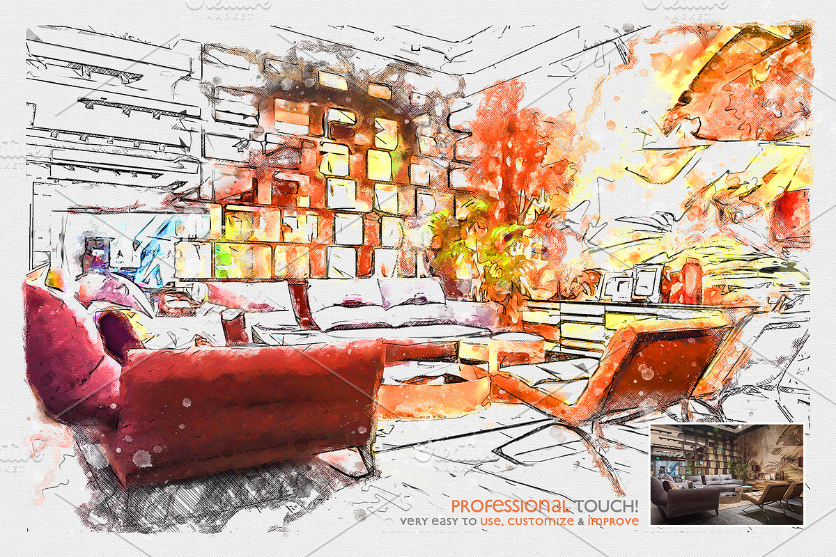 Color Sketch Photoshop Action, an Action Add-On by A R T M A R T (Photo 6 of 9)