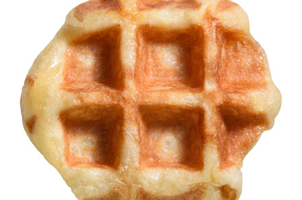 Waffles isolated on white background