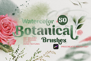 Watercolor Botanical Brushes PRO