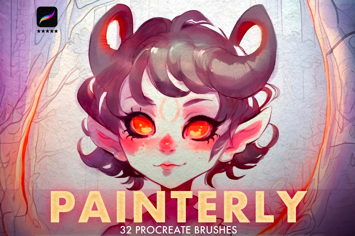 Painterly Procreate Brush Bundle, a Brush Add-On by Nuclear Brushes (Photo 1 of 10)