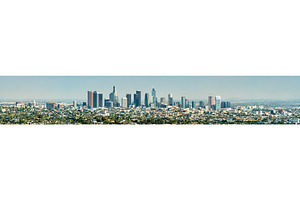 Panorama of Los Angeles from Mount, an Architecture Photo by Leonid Andronov