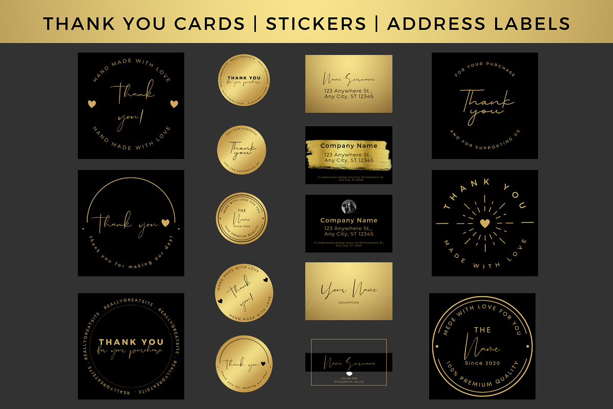 Black & Gold | Business Branding Kit, a Stationery Template by CoCreatorDesigns (Photo 7 of 10)
