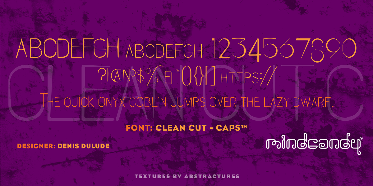 CleanCut™ Caps, a Font by MINDCANDY