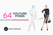 64 Fashion stamps for Procreate, a Brush Add-On by byJuliaKors (Thumbnail 1 of 3)