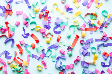 Colorful paper confetti