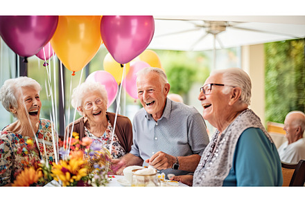 Happy senior people celebrating, a Person Photo by Neirfy