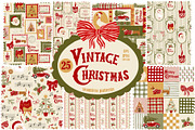 Vintage Christmas patchwork, a Pattern Graphic by Tani Kuzminka (Thumbnail 1 of 27)