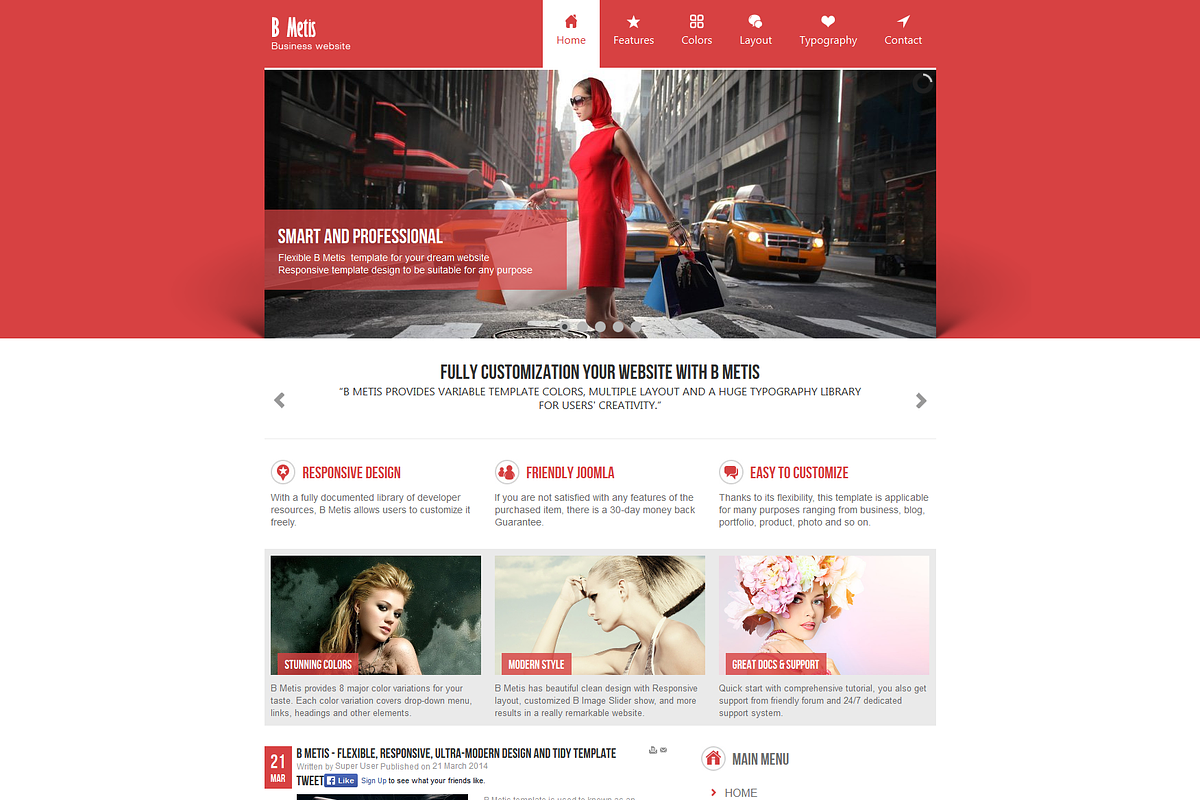 B Metis Responsive Joomla template, a Websites & App Template by Digipieces (Photo 1 of 5)