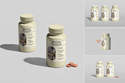 Supplement Bottle Packaging Mockup, a Cups & Container Mockup by swsi-studio (Thumbnail 1 of 6)